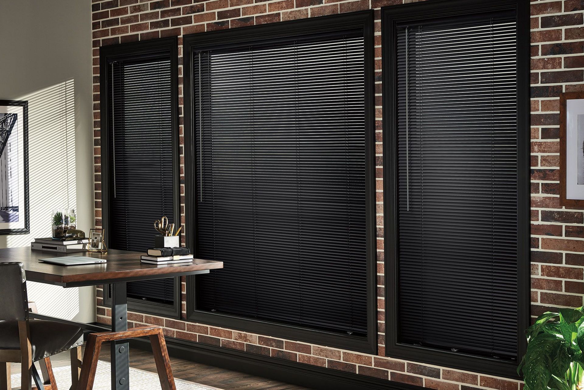 Dark Colored Blinds — Katy, TX — Woven Plank